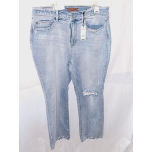 Judy Blue Sz 18W 90s Blue Distressed Straight Fit high waist NWT jeans